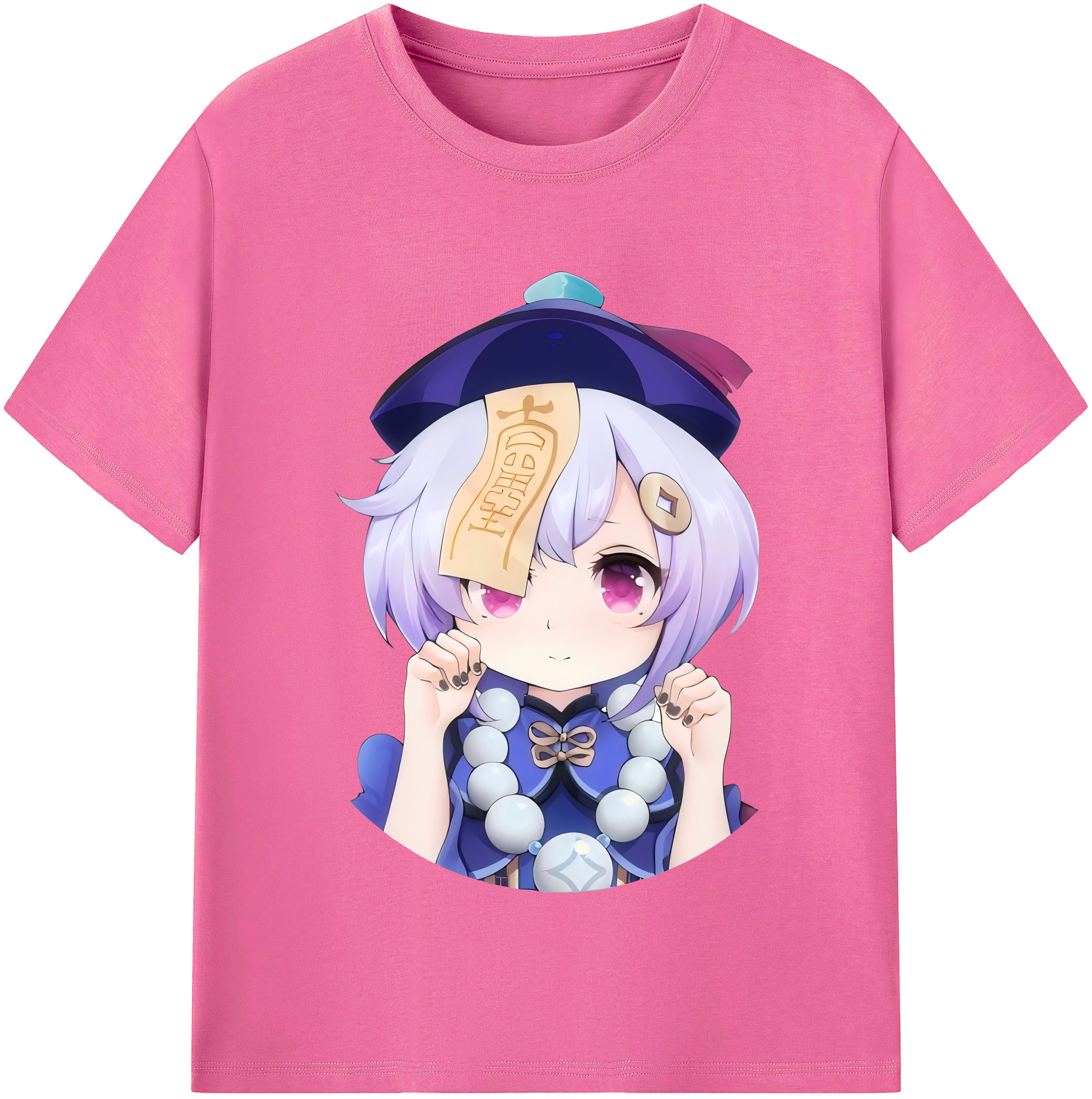 げんし神 七七 なな  genshin Nana レディースカジュアルプリントTシャツ（綿100％）